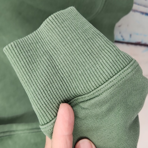 Allbirds R&R Rest and Relaxation Green Crewneck Sweatshirt Long Sleeve - Picture 5 of 8